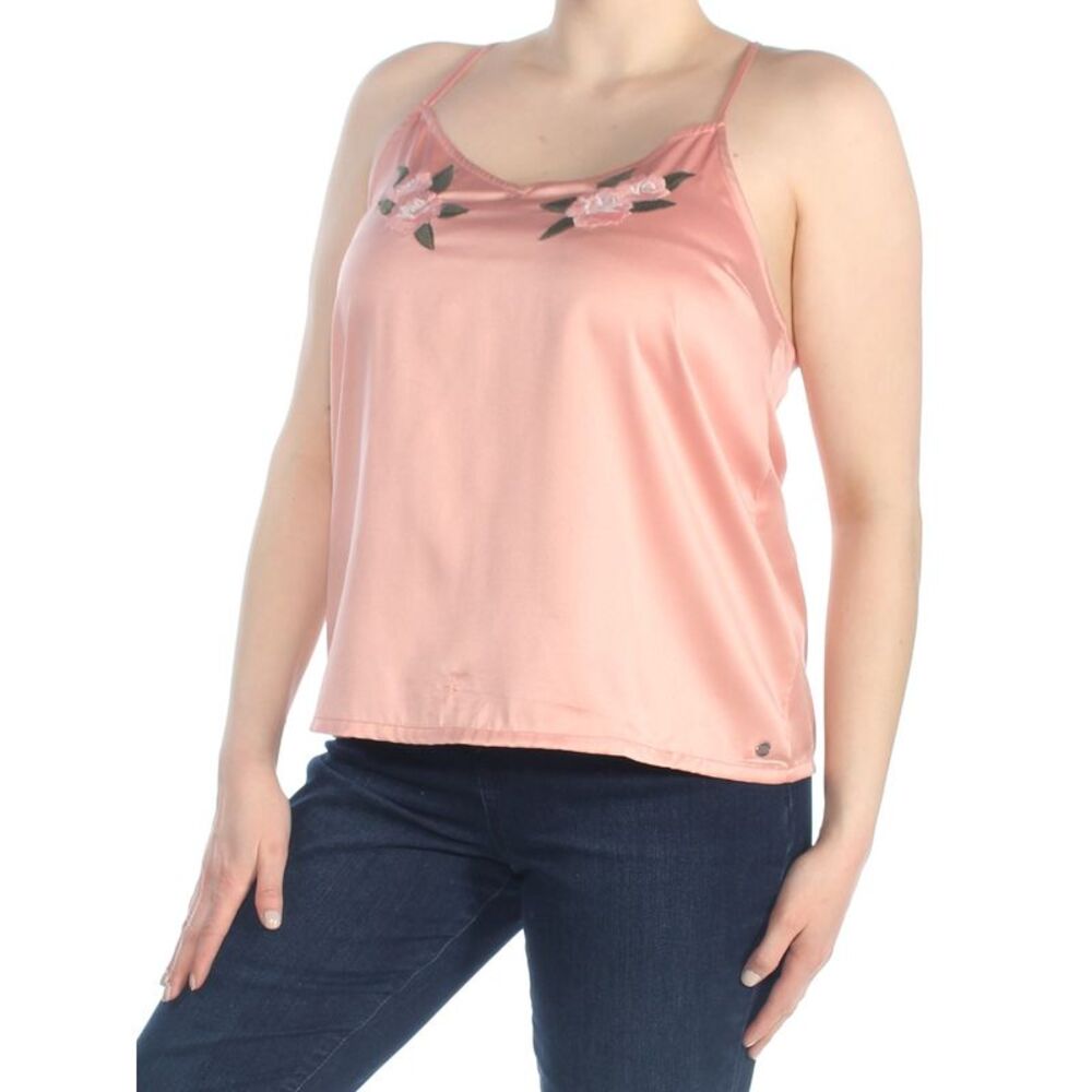 ROXY Womens Pink Camisole Spaghetti Strap V Neck Tank Top M